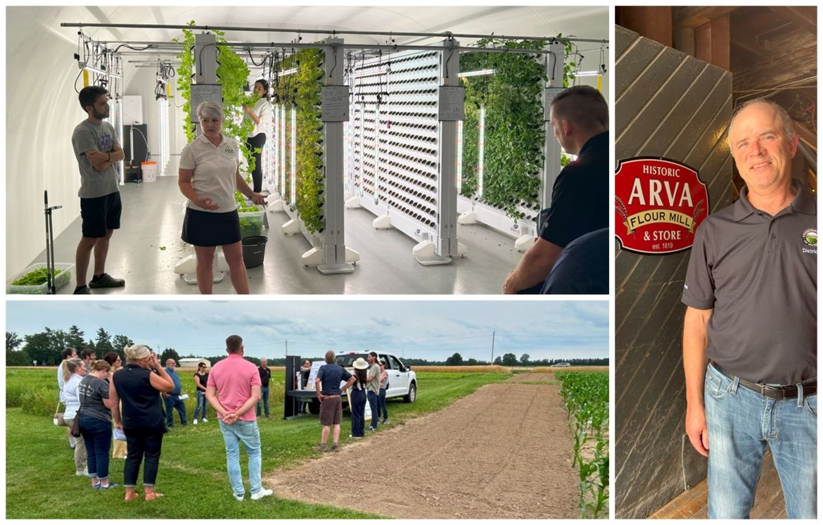 people on a farm tour